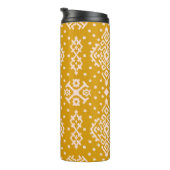 Ikat folklore ornament - etnische textuur. thermosbeker (Geroteerd rechts)