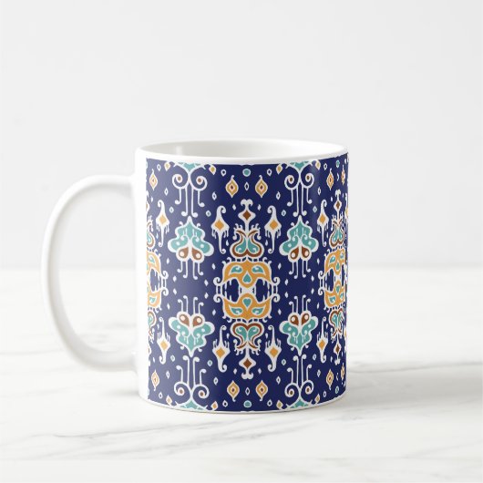 Ikat Geometric: Folklore Oriental Ornament. Koffiemok (Links)