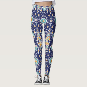 Ikat Geometric: Folklore Oriental Ornament. Leggings
