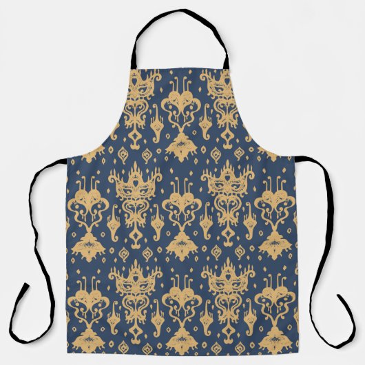 Ikat geometric folklore ornament. Oriental damask Schort (Voorkant)