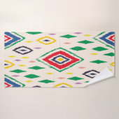 Ikat geometric folklore ornament with diamonds. Tr Badhanddoek (Badhanddoek)
