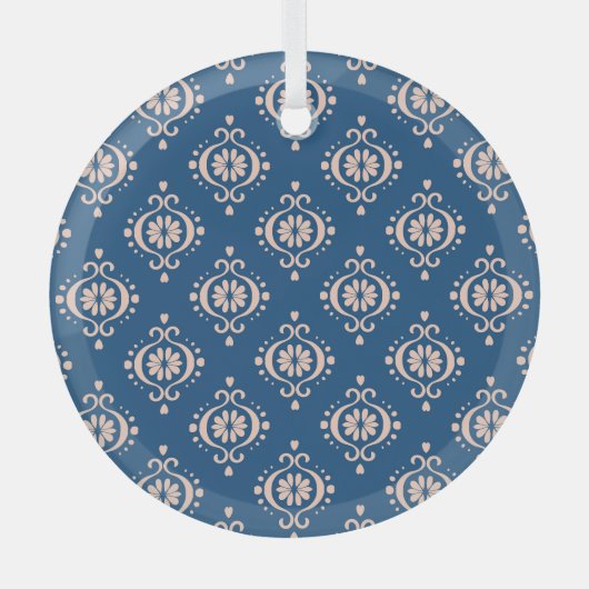 Ikat Geometrische Folklore Damask Ornament (Voorkant)