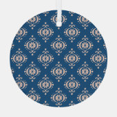 Ikat Geometrische Folklore Damask Ornament (Achterkant)