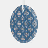 Ikat Geometrische Folklore Damask Ornament (Voorkant links)