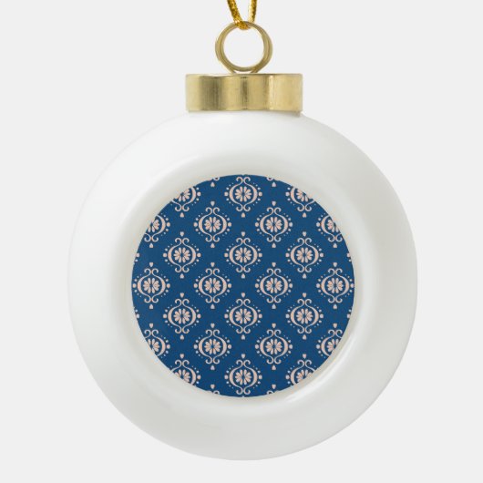 Ikat Geometrische Folklore Damask Ornament (Voorkant)