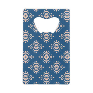 Ikat Geometrische Folklore Damask Ornament Creditkaart Flessenopener