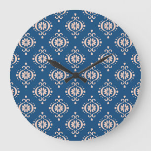Ikat Geometrische Folklore Damask Ornament Grote Klok