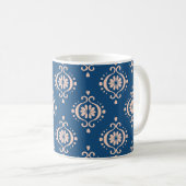 Ikat Geometrische Folklore Damask Ornament Koffiemok (Voorkant rechts)