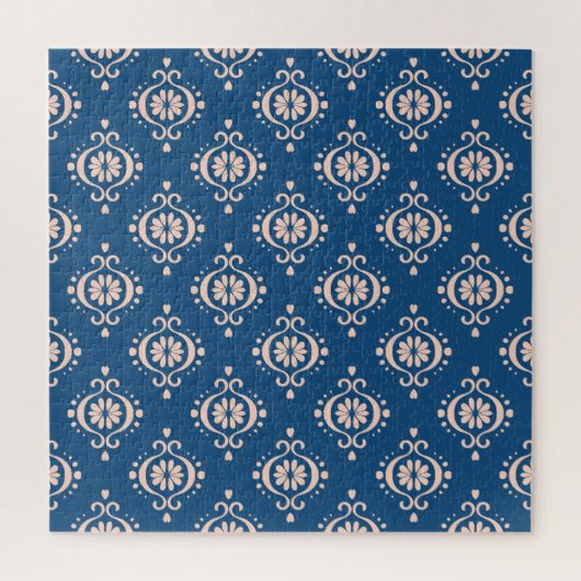 Ikat Geometrische Folklore Damask Ornament Legpuzzel (Verticaal)