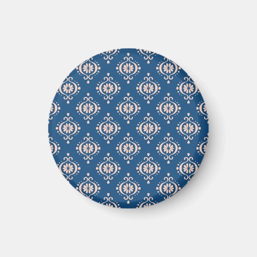 Ikat Geometrische Folklore Damask Ornament Magneet (Voorkant)