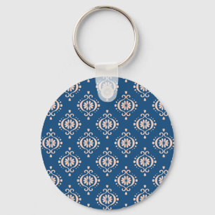 Ikat Geometrische Folklore Damask Ornament Sleutelhanger