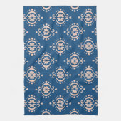 Ikat Geometrische Folklore Damask Ornament Theedoek (Verticaal)