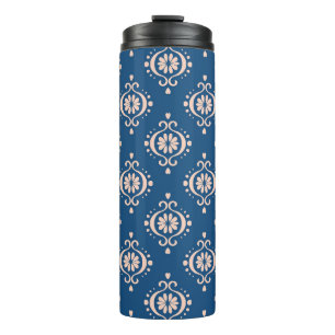 Ikat Geometrische Folklore Damask Ornament Thermosbeker