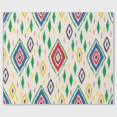 Ikat geometrische folklore ornament met diamanten. cadeaupapier (Vlak)