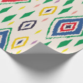 Ikat geometrische folklore ornament met diamanten. cadeaupapier (Hoek)