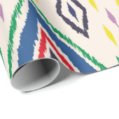 Ikat geometrische folklore ornament met diamanten. cadeaupapier (Rol Hoek)