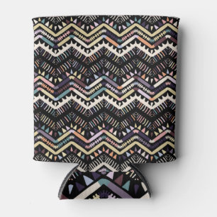 Ikat geometrische folklore, tribal Aztec patroon. Blikjeskoeler