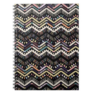 Ikat geometrische folklore, tribal Aztec patroon. Notitieboek
