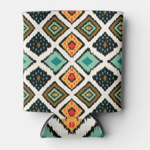 Ikat geometrische, folklore tribale textuur. blikjeskoeler