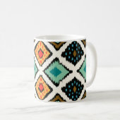 Ikat geometrische, folklore tribale textuur. koffiemok (Voorkant rechts)