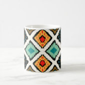 Ikat geometrische, folklore tribale textuur. koffiemok (Center)
