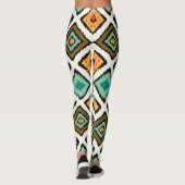 Ikat geometrische, folklore tribale textuur. leggings (Achterkant)