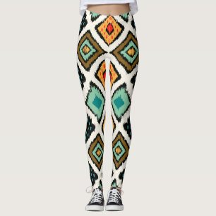 Ikat geometrische, folklore tribale textuur. leggings