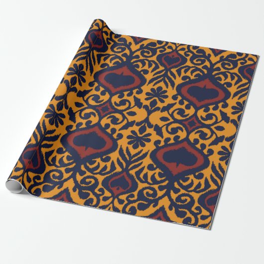 Ikat geometrische folklore-versiering. Oriental da Cadeaupapier (Uitgerold)