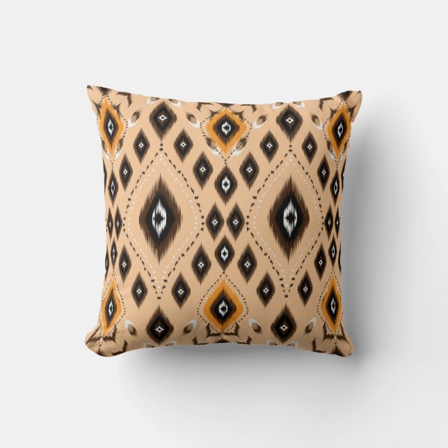 Ikat geometrische folklore-versiering. Tribale etn Kussen (Voorkant)