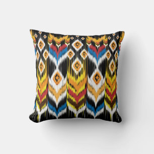 Ikat geometrische folklore-versiering. Tribale etn Kussen
