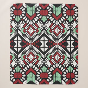 Ikat geometrische folklore-versiering. Tribale etn Sherpa Deken