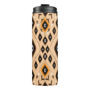 Ikat geometrische folklore-versiering. Tribale etn Thermosbeker