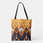 Ikat geometrische folklore-versiering. Tribale etn Tote Bag (Achterkant)