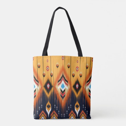 Ikat geometrische folklore-versiering. Tribale etn Tote Bag (Achterkant)