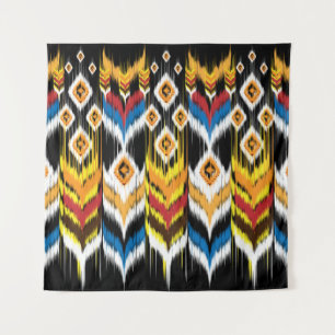Ikat geometrische folklore-versiering. Tribale etn Wandkleed