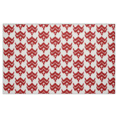 Ikat gestileerde floraal - donkerrood en wit stof (Fat Quarter)
