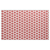 Ikat gestileerde floraal - donkerrood en wit stof (Yard (91,4 cm))