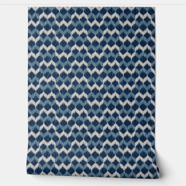 Ikat golfbehang behang (Afrollen)