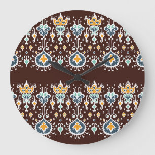 Ikat Inspiratie: Oosterse Elegantie Grote Klok