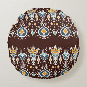 Ikat Inspiratie: Oosterse Elegantie Rond Kussen