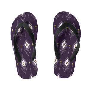 Ikat kroonluchterpatroon: textielontwerp kinder teenslippers