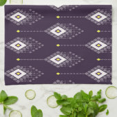 Ikat kroonluchterpatroon:  textielontwerp theedoek (Gevouwen)