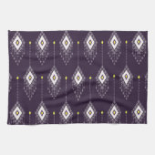 Ikat kroonluchterpatroon:  textielontwerp theedoek (Horizontaal)