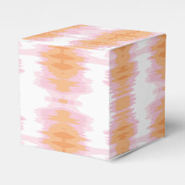 Ikat met glans in roze en oranje bedankdoosjes