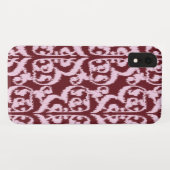 Ikat Moorish Damask - Bourgogne en roze Case-Mate iPhone Case (Achterkant (horizontaal))