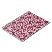 Ikat Moorish Damask - Bourgogne en roze Notitieboek (Linkerzijde)