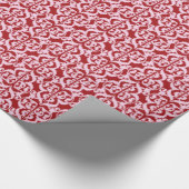 Ikat Moorish Damask - donkerrood en roze Cadeaupapier (Hoek)