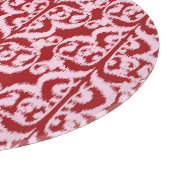 Ikat Moorish Damask - donkerrood en roze Snijplank (Hoek)