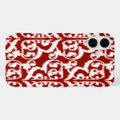 Ikat Moorish Damask - donkerrood en wit Case-Mate iPhone Case (Achterkant (horizontaal))