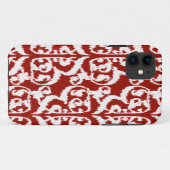 Ikat Moorish Damask - donkerrood en wit Case-Mate iPhone Case (Achterkant (horizontaal))